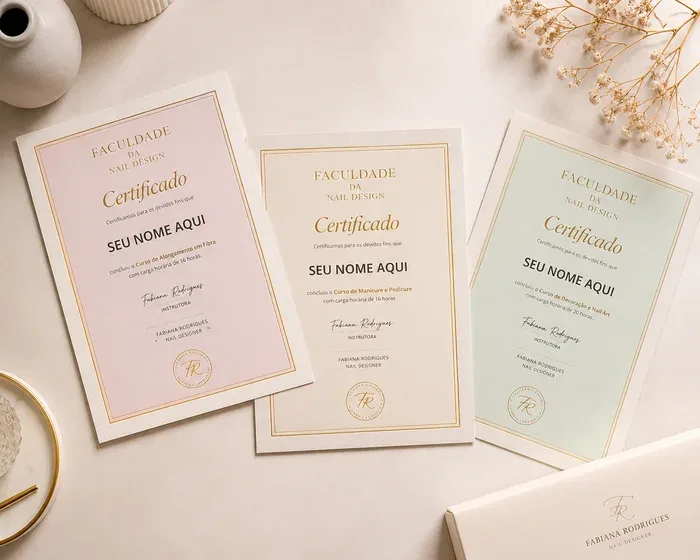 3 Certificados Internacionais Fabiana Rodrigues